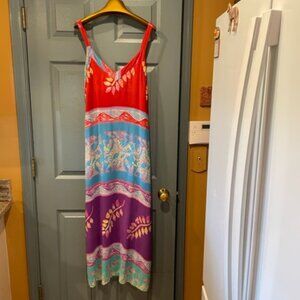 Christina Fairbanks boho sundress, vibrant colors, L, vintage, 80s, new